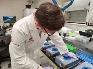 PIL-BOX being prepared for trip to ISS