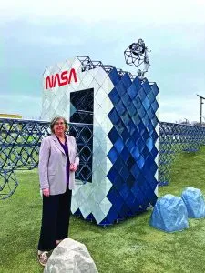 Carolyn Mercer at the Nasa Ames, Roverscape test facility, California