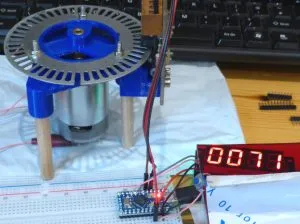 EinW Arduino rpm meter breadboard