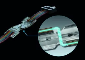 The light transmission path of an expanded beam technology connector