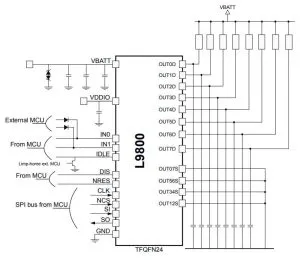 ST L9800 octal lowside driver