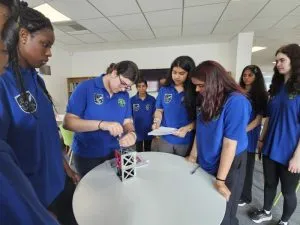 Astrogazers with their CubeSat