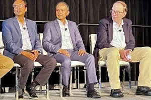From left to right: Nilesh Kamdar, Keysight, Vivek Prasad Natcast, Saverio Fazzari, Booz Allen Hamilton