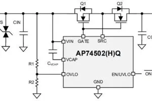 Diodes AP74502 ideal diode controller block diagram web