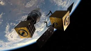 Active debris removal, an artist's impression