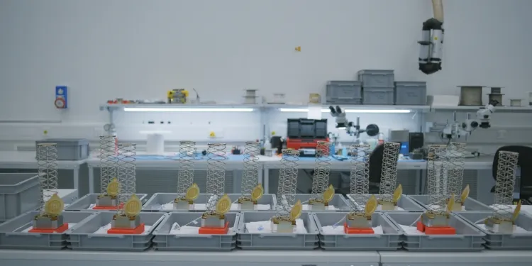 Oxford Space System's helical antenna cleanroom