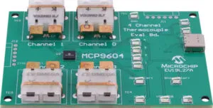 Microchip MCP9604 4 channel thermocouple IC evaluation board
