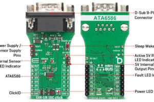 Mikroe CAN LIN Click board annotated