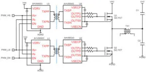 एलेग्रो AHV85003 AHV85043 सिलिकॉन कार्बाइड मस्जिद गेट ड्राइवर जोड़ी सर्किट आरेख