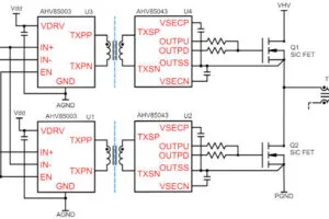 Allegro AHV85003 AHV85043 silicon carbide mosfet gate driver pair circuit diagram
