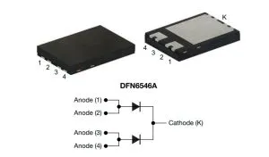 200V FRED Pt रेक्टिफायर में लो प्रोफाइल DFN6546A पैकेज की सुविधा है