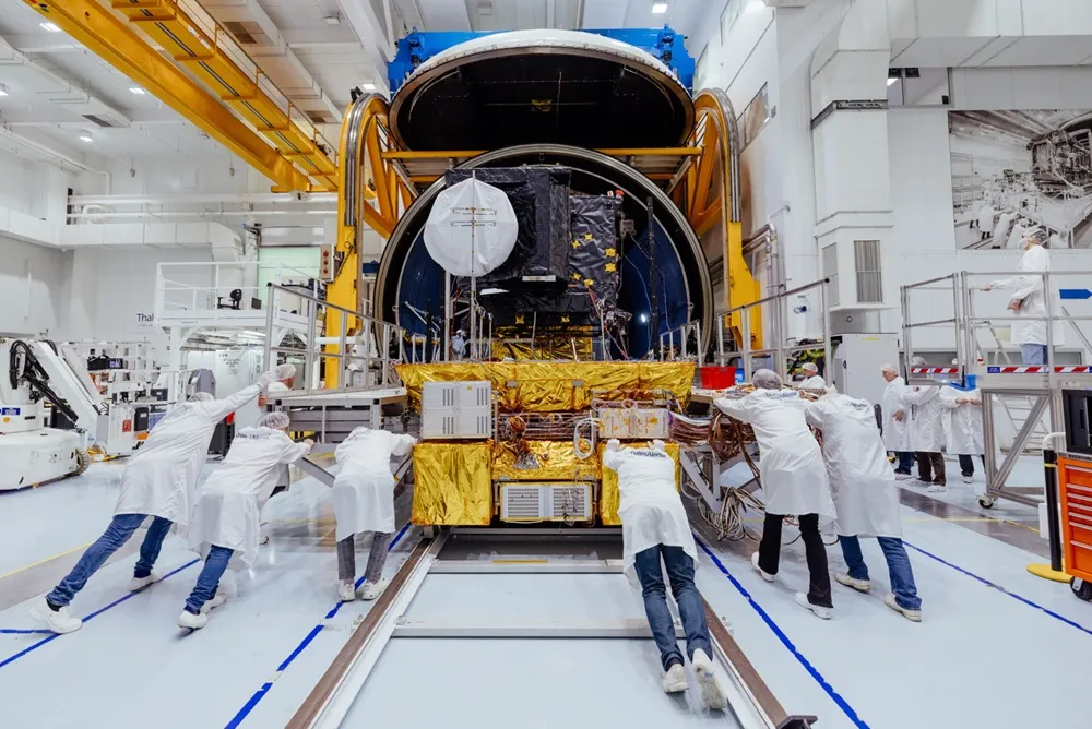 Picture of the day: MTG-I2 is pushed into place for final tests