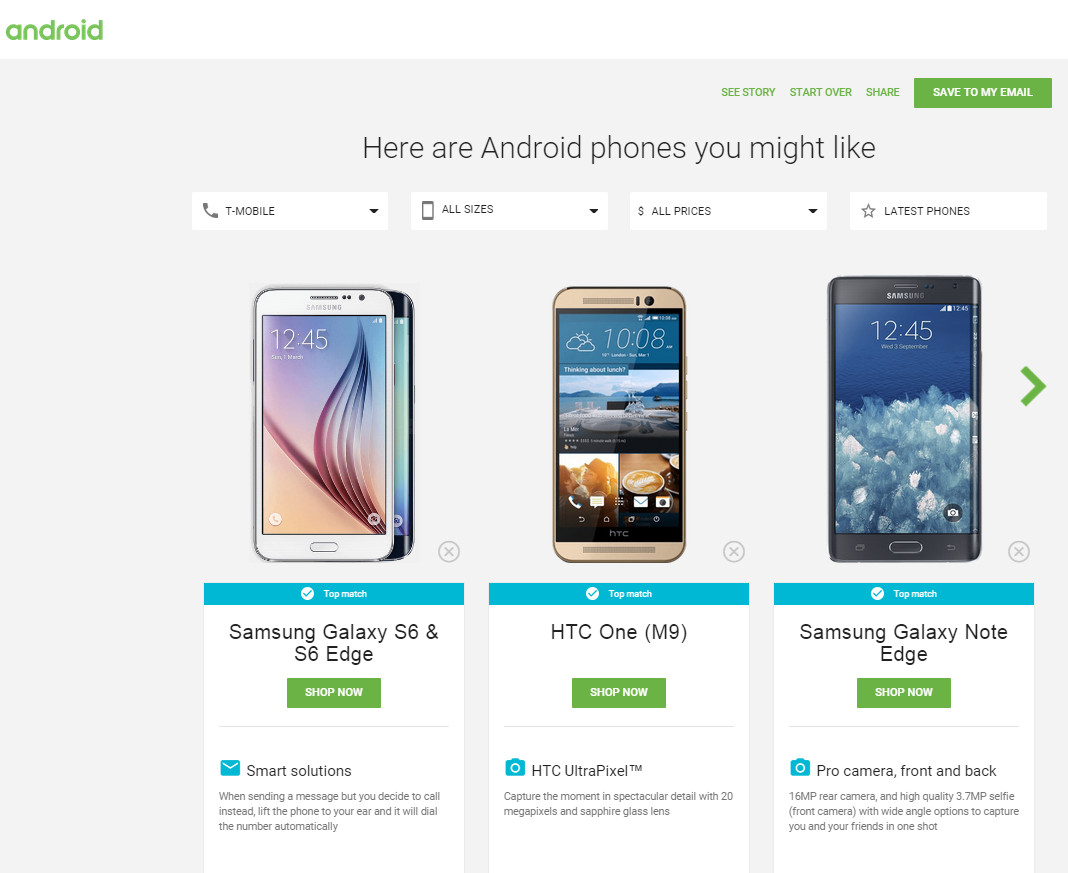 Select Phone Website Which Phone tool helps pick Android handsets | Electronics Weekly